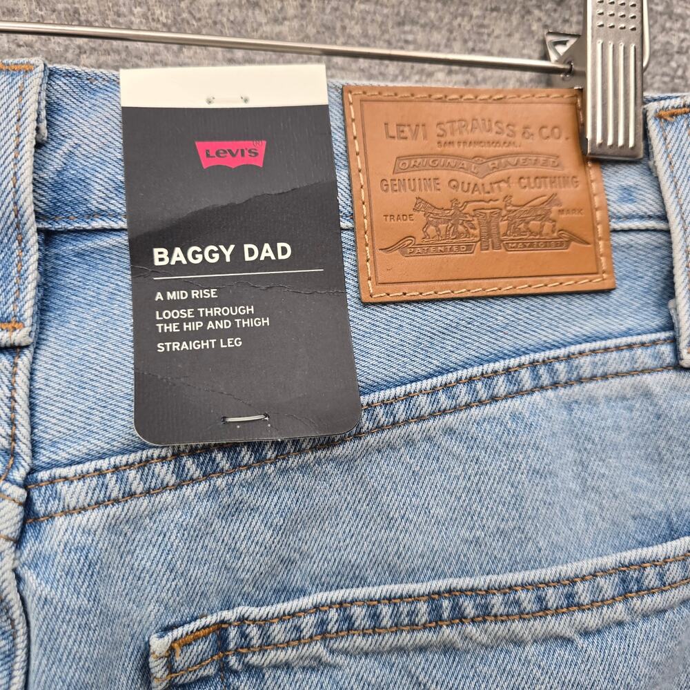 LEVI'S BAGGY DAD MID RISE STRAIGHT LEG JEANS, SIZE 26 X30, NWT - Picture 4 of 9